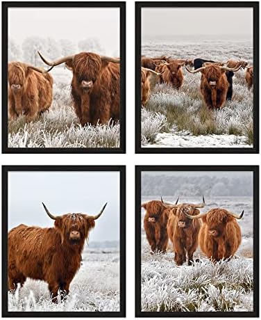 Стенно изкуство с участието на планински крави, Стенни щампи с образа на планински крави, Стенни щампи с образа