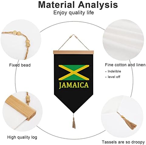 Nudquio Ямайски Флаг Хлопчатобумажный Бельо Флаг Висящ Стенен Знак рисуване на Картина за вашия дом Офис