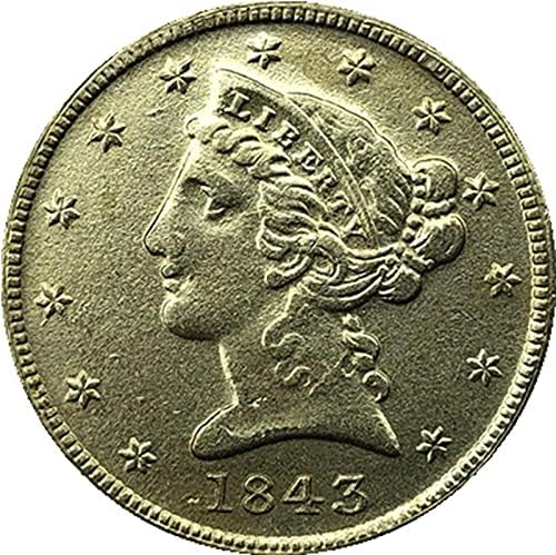 1843 Американски Монети Liberty Орел, Златна Криптовалюта, Любима Монета, Реплика, Възпоменателна Монета, Са