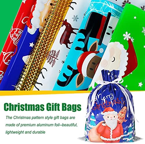 YQL 30 бр. Коледни Подаръчни Пакети на съвсем малък с Различни Размери, Торбички За Опаковане на Коледни подаръци,