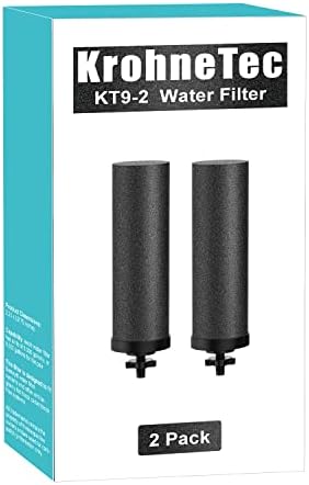Смяна на филтър за вода KrohneTec за елементи почистване Berkey® Water Filter Black (2 опаковки)