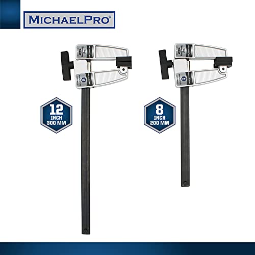 Комплект скоби MichaelPro Smart F от 2 части, 8 см и 12 см | Нови Скоби за тежки стоманени пръти, бързо са определени