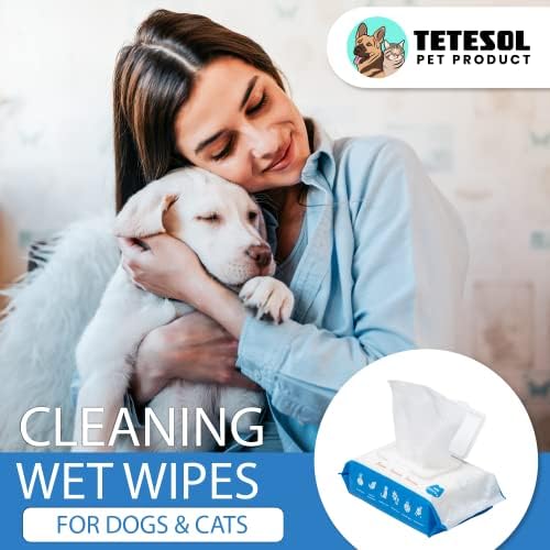 Кърпички за кучета Tetesol за домашни любимци и котки - 100 Гр, Гъвкави, без мирис, за почистване на лапите и хълбоците, грижа