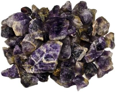 Хипнотични скъпоценни камъни Материали: 1 килограм тъмно лилави аметистов в ивица от Индия - Необработени естествени необработени