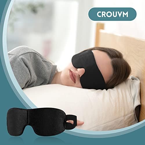 CROUVM Опаковка от 30 Еднократна употреба, Маски за сън, за мъже и жени, Маска за сън с превръзка на очите, Калъф-козирка