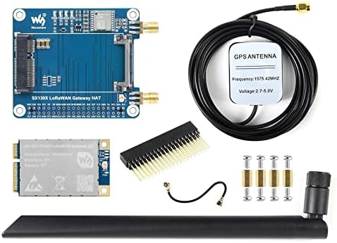 Waveshare SX1303 915M LoRaWAN Портал HAT е Съвместим с Raspberry Pi със Стандартен конектор Mini-PCIe модул L76K,