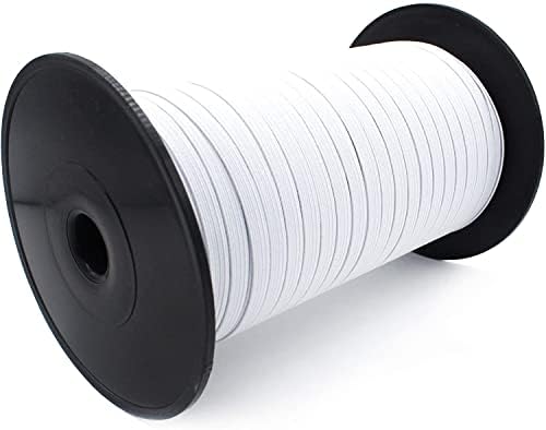 Ракита дъвка. Еластична дъвка от плетеного еластичен кабел. Бял или черен. Изберете своя размер. (1/2 10 ярда, бял)