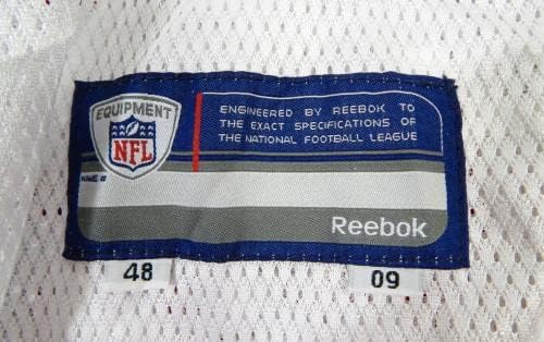 2009 San Francisco 49ers Брайън Де Ла Пуенте #60, Издаден в Бяла Фланелка 48 480 - Използваните тениски без подпис за игри в NFL