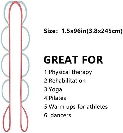 Спортен еластичен колан KALIM с 12 гайки за физиотерапия, йога, упражнения и гъвкавост - Неэластичный Еластичен