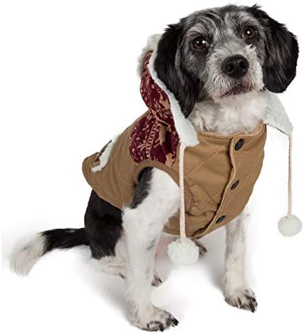 TOUCHDOG 'Snowadayz' Модно Дизайнерско Палто За домашни Кучета с pom-помераните, Пуловер, Яке с качулка, размер