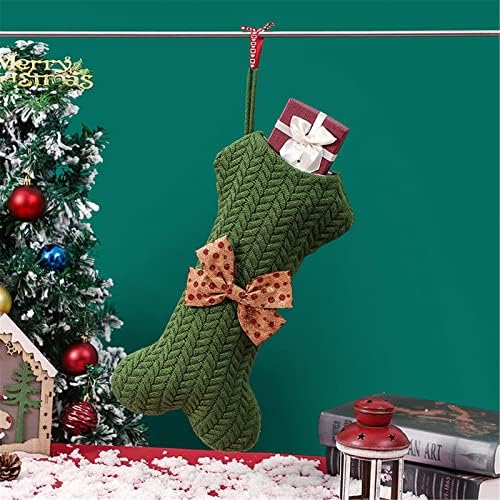 Реколта Коледни Декорации от фолио, Подарък Чорапи от череши и шоколадови Бонбони, Персонални Чорапи за Камината, Плюшени Коледна