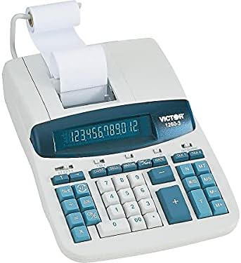 Victor 12603 1260-3 два цвята калкулатор за тежка рамка на печат, черно-червена печат, 4,6 реда в секунда