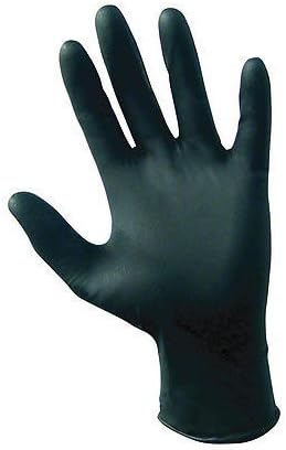Еднократна черни нитриловые ръкавици SAS Safety 66519 Raven, не съдържащи прах, 6 Mils... (2)