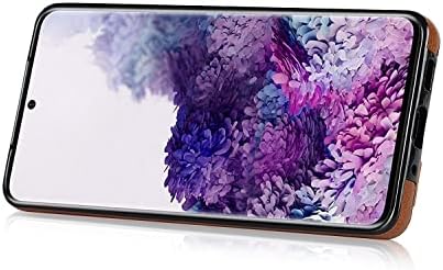 Калъф за телефон е Съвместим с Samsung Galaxy S20 Plus Кожен Портфейл Калъф за вашия телефон, Поставка Каишка За телефон,