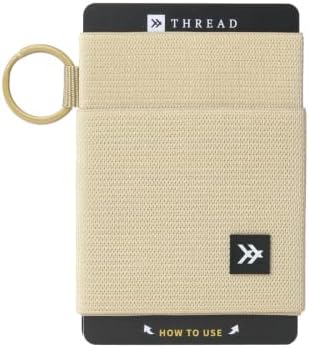 Тънък Минималистичен Еластичен чантата за мъже и Жени | Малък Държач за кредитни карти в Предния джоб (Пясък)