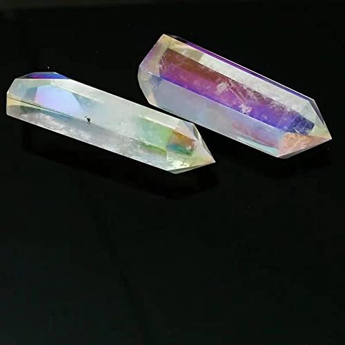 FOPURE Crystal 1бр Естествена Аура е Бистра Кварцевая Точка за Декорация на Фън Шуй 55 мм-65 мм, Естествени Камъни