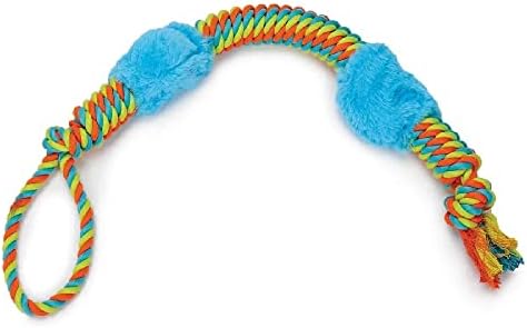 Здрава Плюшен Допир играчка за теглене въже за кучета средни и големи размери 29 см (Комплект от 3 броя)