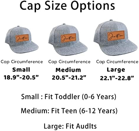 Персонални Детска бейзболна шапка, Бейзболни Шапки с Потребителски име за Момчетата, Регулируем Бейзболна шапка