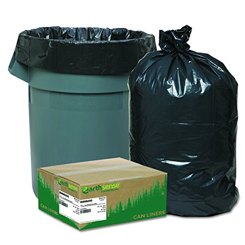 Webster RNW6050 Пластмасова подложка за боклук буркани Earthsense Recycled, 1,25 Mils, Плоско уплътнение, 58 x 38,