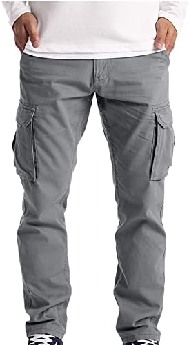 Мъжки Панталон Cargo Свободно Намаляване на Ежедневните Панталони Леки Панталони с много Джобове Модни Градинска