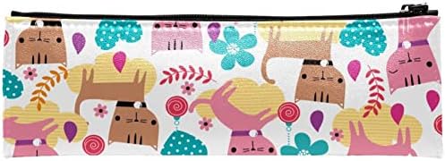 TBOUOBT козметични чанти, козметични чанти за Грим за Жени, Малки козметични чанти За Грим, Пътни Чанти, Мультяшные Котки с Изображение на Животно, във Формата на Сърце