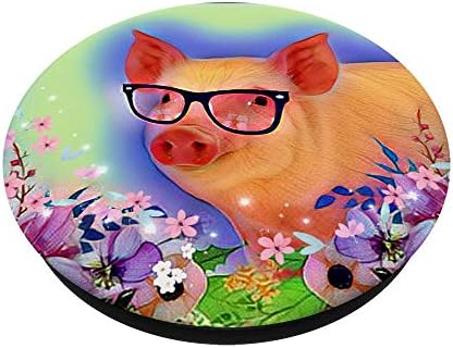 Забавно Е Щастливо Животно Свиня С Подарочным Дизайн На Цветни Очила