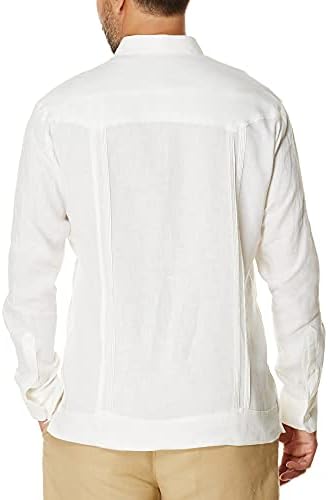 Мъжка риза Guayabera от лен Cubavera с четири джоба и дълъг ръкав копчета (Размер Small-5x Big & Tall)