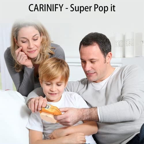 CARINIFY Super Pop It Играчки-неспокойни за облекчаване на стреса и тревожност, Тъчпад играчка Push Pop Bubble за деца и