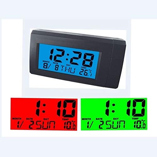 Дигитален Термометър RENSLAT CT66 Авто Термометър Часовник Цифров Часовник Мини Авто Часовници Авто Месец от Дата Термометър,