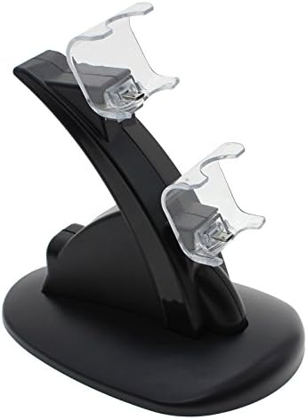 FidgetFidget Нова Двойна контролери USB Зарядно Устройство, Поставка за Зареждане, Зарядно устройство с Кабел за PS4 Dualshock